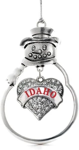 Vista 32 de Inspired Silver - Big Sis - Adorno de Navidad plateado - Adorno de árbol de Navidad con dije de corazón con circonita cúbica - Decoración colgante