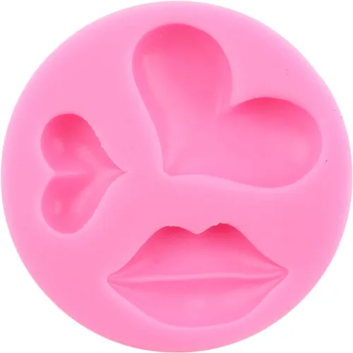 Vista 5 de Moldes de silicona para labios para fondant, colección de besos de labios, moldes de fondant para el día de San Valentín, para decoración