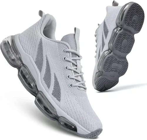 Vista 2 de Pozvnn Zapatillas de correr para hombre con cojín de aire, zapatillas de deporte de moda, informales, tenis, caminar, atléticos, zapatillas