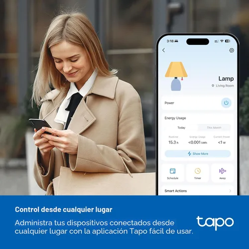 Vista 10 de Tapo Regleta de Alimentación Inteligente Wi-Fi - 6 Tomas Inteligentes Controladas Individualmente y 3 Puertos USB con Protección contra