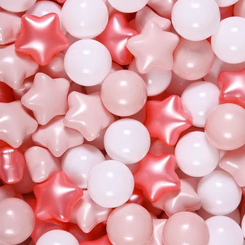 Vista 19 de Pelotas de Corral de Bolas Realhaha 50 100 200 500, Formas de Estrella para Bebés Niños Parque Infantil Bolas de Plástico para Bebés Piscina