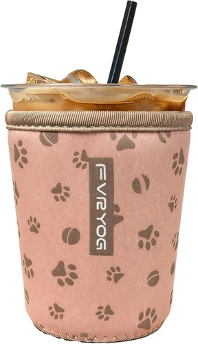 Vista 27 de Fundas de neopreno reutilizables aisladas para café helado, fundas para tazas de café helado, fundas para bebidas heladas y calientes