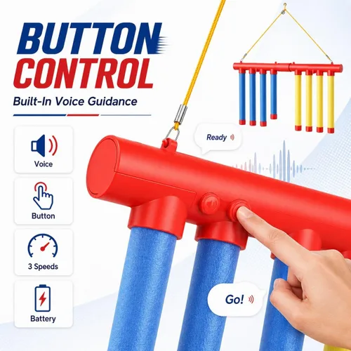Vista 7 de Reflex Drop Sticks Challenge, herramienta de entrenamiento de reacción de palos caídos, palos de captura de velocidad ajustable para coordinación