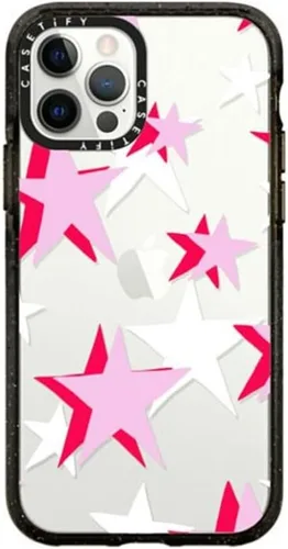 Vista 15 de Funda CASETiFY Impact Case para iPhone 12 / iPhone 12 Pro - Aries Moross - Sticker - Negro Transparente