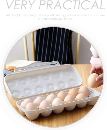 Vista 7 de BESTonZON Soporte múltiple para refrigerador, estuche de almacenamiento de plástico, diseño de colisión para despensa de refrigerador y capacidad