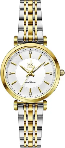 Vista 7 de SHENGKE SK Classic - Reloj de vestir para mujer, correa de acero inoxidable sólido
