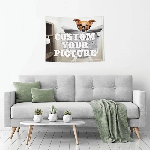 Vista 6 de AIUSAAMZ Tapiz personalizado para cargar imágenes personalizables, telón de fondo personalizado, crea tu propio tapiz para colgar en la pared