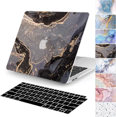 Vista 8 de Funda protectora de plástico rígida de plástico con funda para teclado compatible con MacBook Air de 13 pulgadas 2020, 2019, 2018, A2179, M1, A2337