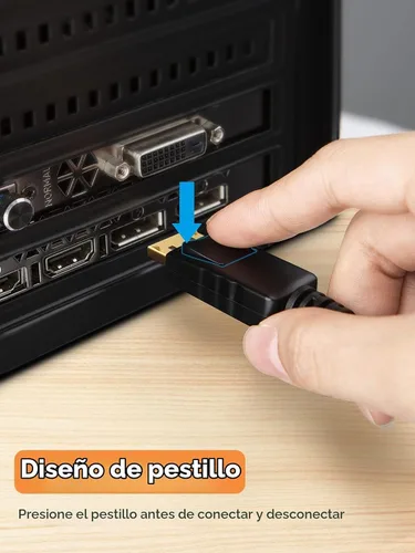 Vista 6 de CableCreation Cable Displayport a VGA de 6 pies, DisplayPort a adaptador VGA 1080P Chapado en oro 1080P @60Hz, cable DP macho estándar a VGA