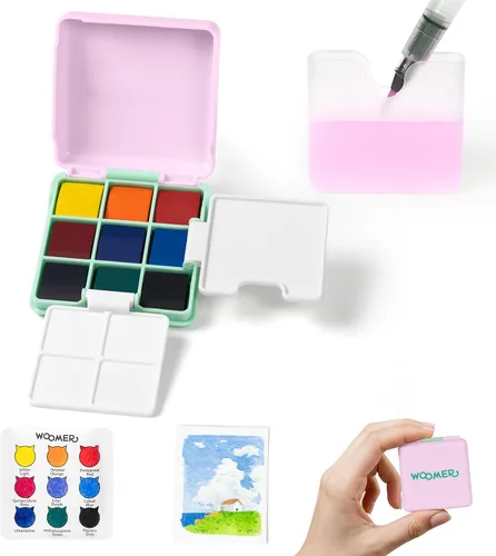 Vista 10 de Woomer Juego de pintura de acuarela de 36 colores para principiantes