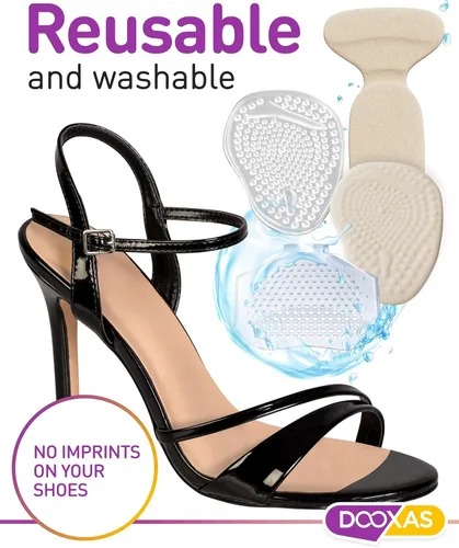Vista 4 de Cojines de bola de pie para zapatos de tacón alto, almohadillas metatarsianas para mujeres, insertos de gel suave para zapatos que alivian el dolor