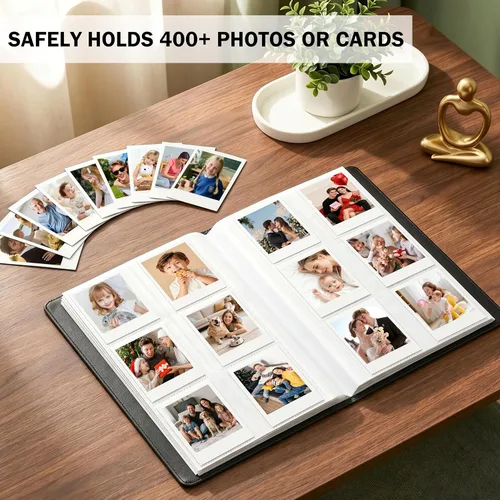 Vista 2 de Faux Leather Hardcover Album for Polariod 2x3 Inch Pictures/Fujifilm Instax Mini Photos, 432 Pockets for Fujifilm Instax Mini Instant Camera