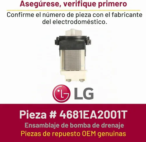 Vista 4 de LG, 4681EA2001T, Bomba de desagüe para lavadora
