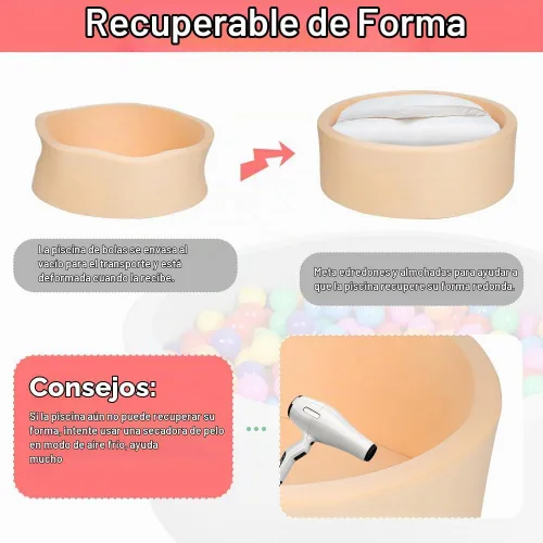 Vista 6 de Pote de bolas de espuma, 36 x 12 pulgadas, para interiores y exteriores, bola redonda suave, juguete de regalo ideal para niños, pozo de bolas suave