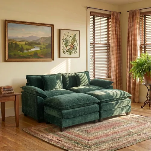 Vista 20 de Sofá modular modular de felpilla beige de 78 pulgadas para sala de estar, sofá modular de felpilla beige para sala de estar, sofás para sala