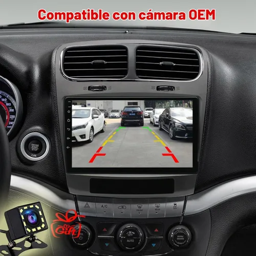 Vista 3 de Para Dodge Journey Radio Upgrade 2011-2019, pantalla táctil QLED estéreo, CPU de 8 núcleos, Carplay Android Auto listo, mantiene el control