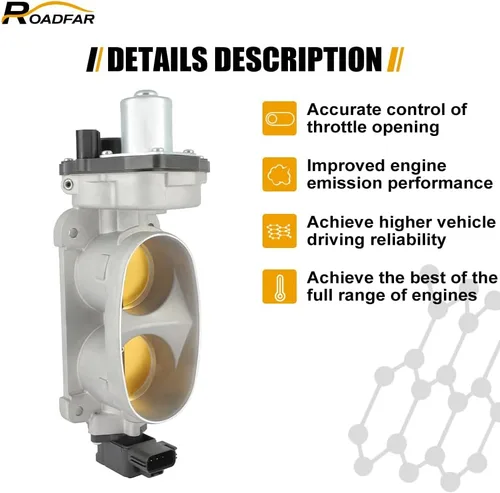 Vista 3 de ROADFAR Cuerpo del acelerador eléctrico 7R3Z9E926AA 9R3Z9E926A 9R3Z9E926B 676004 S20038 para Ford Mustang 2005 2006 2007 2008 2009 2010 Reemplazo