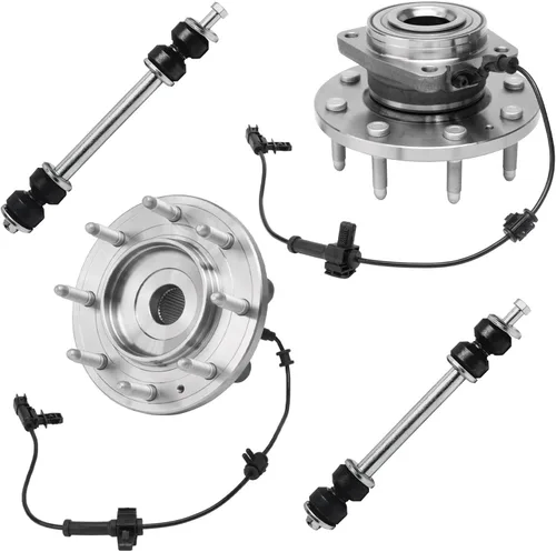 Vista 63 de Detroit Axle - Kit de suspensión delantera 4WD para Nissan Frontier Pathfinder Xterra, 2 cubos de rodamientos de ruedas, 2 brazos de control