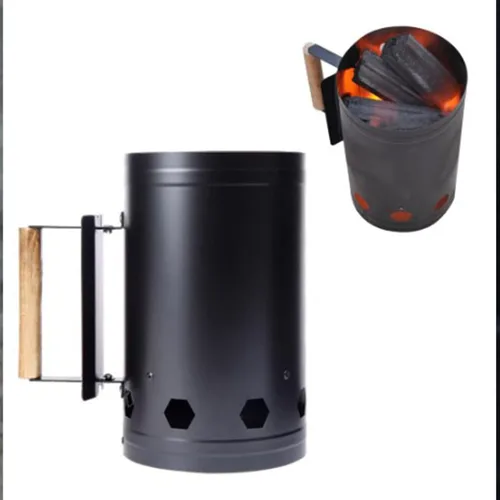 Vista 4 de Arrancador de chimenea de acero inoxidable para cocinar al aire libre