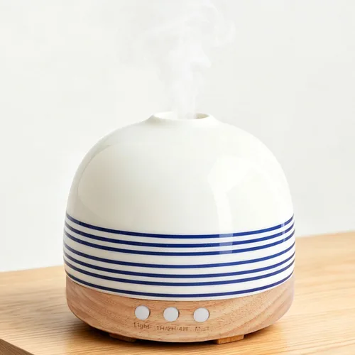 Vista 12 de Difusor de aromaterapia, 10.1 fl oz, hecho a mano, aceites esenciales, difusores de cerámica para hogar grande con humidificador de niebla fría