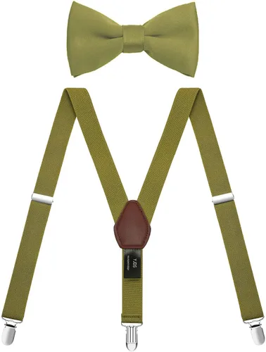 Vista 2 de YJDS Conjunto de tirantes y pajarita ajustable para hombre y niño