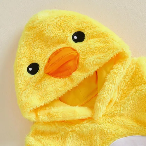 Vista 4 de Baby Boy Girl Halloween Costumes Duck Hooded Romper+Footed Pants Outfit