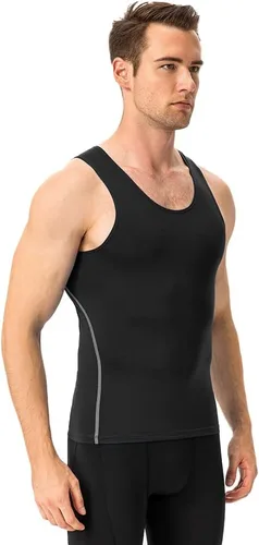Vista 3 de Paquete de 13 camisetas sin mangas de compresión para hombres, culturismo, gimnasio, atlética, ajustadas, camisetas de entrenamiento