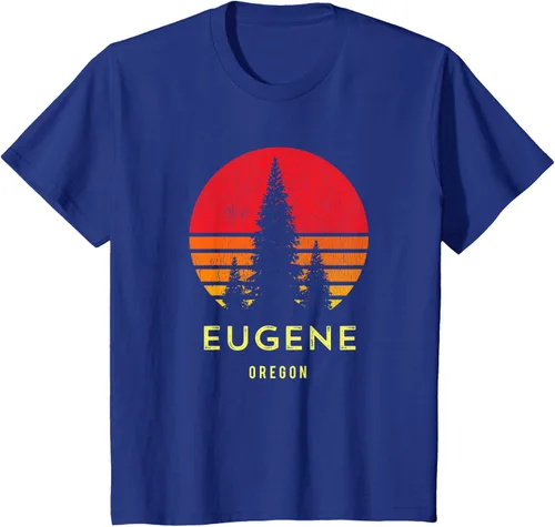 Vista 48 de Camiseta Eugene Oregon, Negro, S