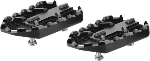 Vista 8 de Estriberas para motocicleta, reposapiés, reposapiés, reposapiés, reposapiés ancho, compatible con FordL650 DL1000 VSTROM / (negro)