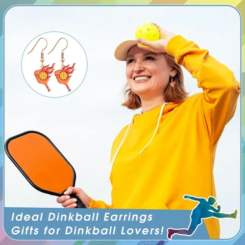 Vista 4 de Nosiny 6 pares de aretes deportivos para mujer, aretes de juego, joyería de fútbol, voleibol, sóftbol, fútbol, tenis, golf, dentista, enfermera