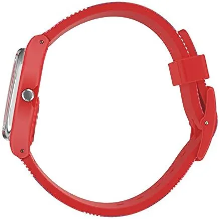 Vista 4 de Swatch Reloj analógico de cuarzo para mujer con correa de silicona GR182, rojo, correa, Rojo -, Correa