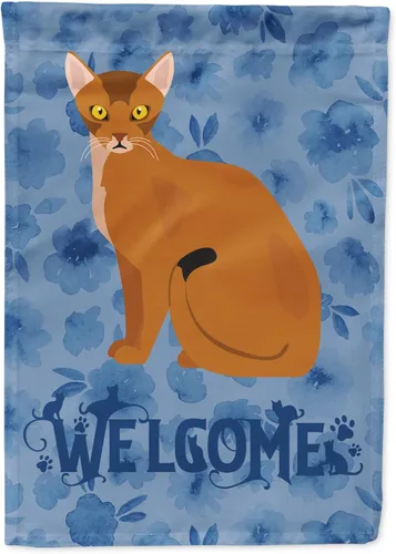 Vista 20 de Caroline's Treasures CK5005GF Bandera de bienvenida de gato abisinio para buzón, bandera decorativa para patio exterior, obras de arte de patio
