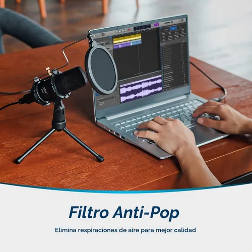 Vista 2 de Daffodil Micrófono de condensador USB omnidireccional MCP200 - Micrófono