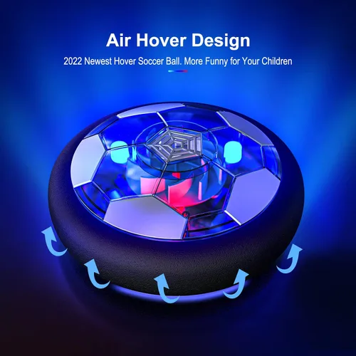 Vista 3 de HopeRock Juego de bolos de hockey hover 3 en 1, juguetes para interiores y exteriores para niños de 3 a 12 años, juguetes exteriores con luces LED