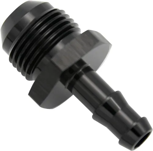 Vista 8 de Negro recto aluminio 4AN macho Flare a 1/4 "(6.3mm) Barb Push Hose Barb Fitting Adapter