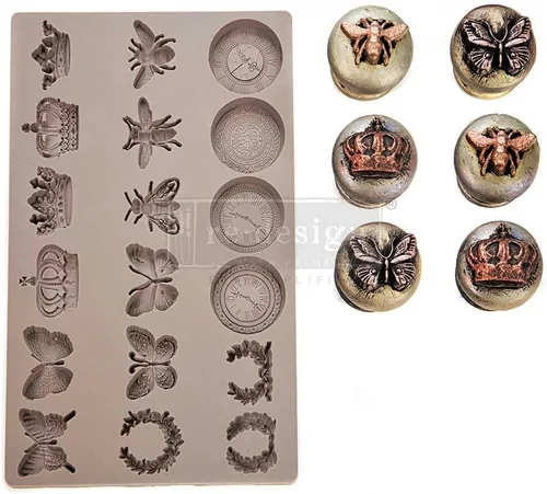 Vista 10 de Rediseño con Prima Redisign Furniture Decor Moulds® Coral Reef de 5 x 8 pulgadas, grosor de 0.315 in de grosor para aparador de funiture, chocolate
