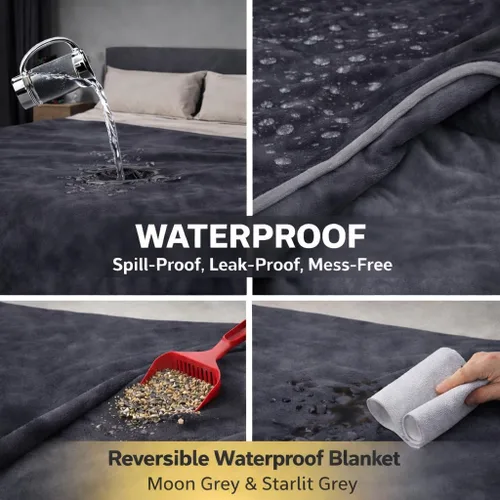 Vista 5 de Bedding Aid-Manta de franela impermeable para la intimidad de la cama, manta para momentos de amor y placer para adultos, 100% a prueba de fugas