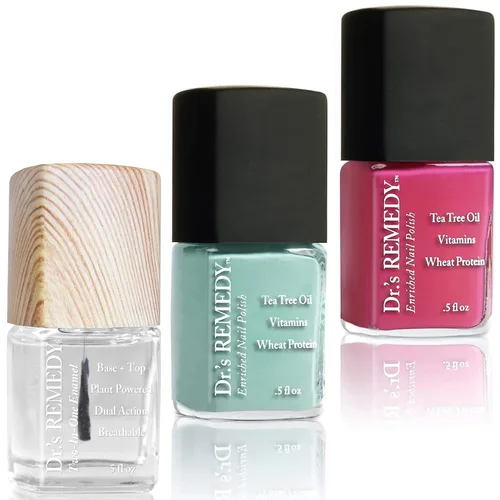 Vista 12 de Dr's Remedy - Kit de 3 esmaltes de uñas, kit ANNIVERSARY, fortalecedor de uñas enriquecido natural, no tóxico y orgánico, BRAVE Berry/TOTAL esmalte