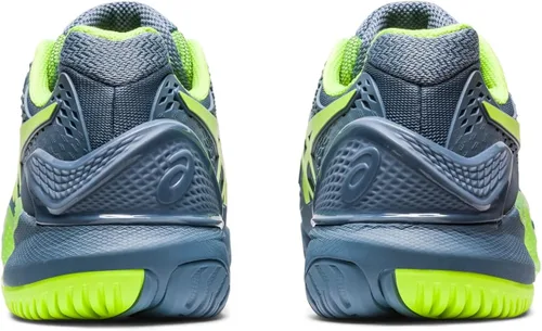 Vista 5 de ASICS Tenis Gel-Resolution 9 para hombre, Blancoverde azulado reparador
