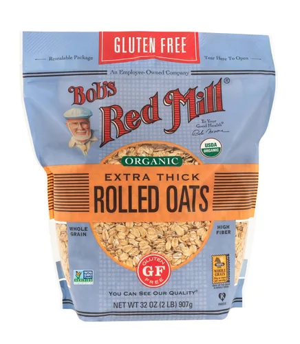 Vista 3 de Bob's Red Mill Avena enrollada gruesa orgánica sin gluten, 32 onzas (paquete de 4)