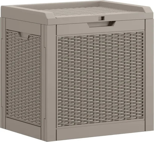 Vista 14 de [Usado] YITAHOME Caja de cubierta para exteriores de 35 galones, caja de almacenamiento impermeable con cerradura, contenedor de almacenamiento