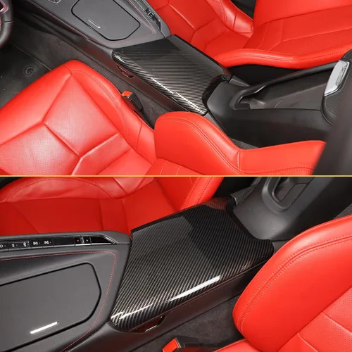 Vista 7 de CHEAYAR Cubierta de Caja de Reposabrazos Central del Interior del Automóvil Cubierta Protectora de Caja de Consola Compatible con Chevrolet Corvette