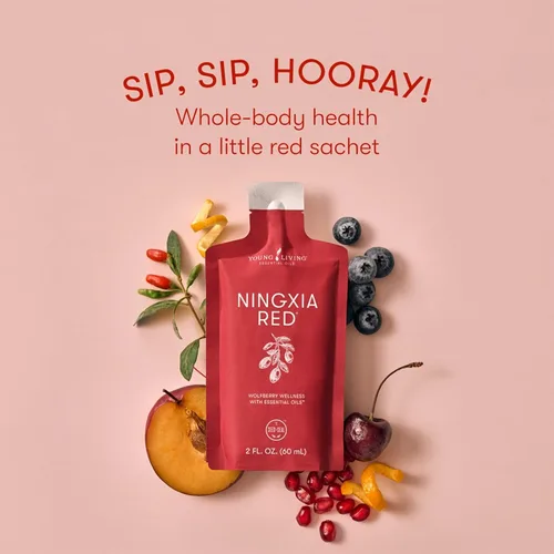 Vista 2 de NingXia Red Singles 2oz. - Paquete de 30 aceites esenciales de Young Living