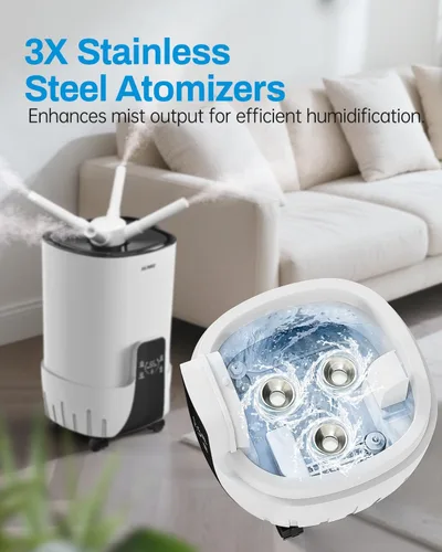 Vista 4 de Humidificador para habitación grande de 16 L/4.2 galones - Humidificador AILINKE para toda la casa para el hogar, 2000 pies cuadrados con 3
