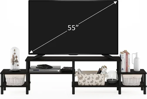 Vista 47 de Furinno 11191BK THE Centro de Entretenimiento Soporte para TV, Negro