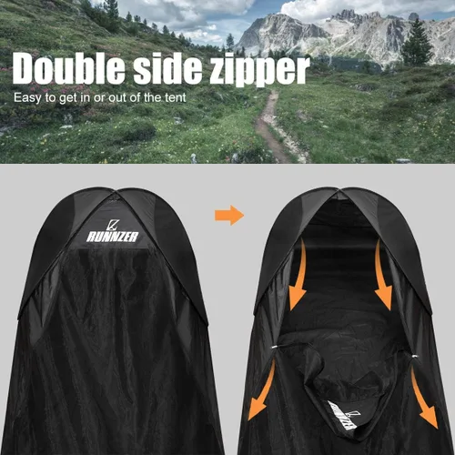 Vista 5 de L RUNNZER Single Person Pop Up Tent, 1 Person Mosquito Net Tent