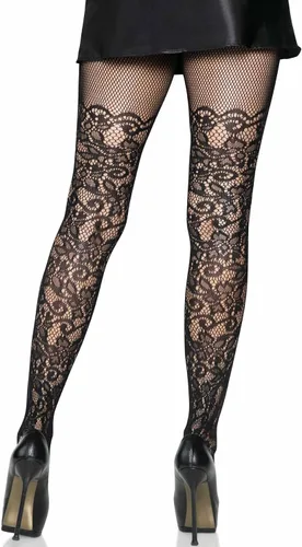 Vista 2 de Leg Avenue Medias de encaje de red vintage para mujer