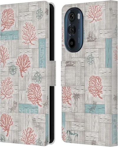 Vista 12 de Head Case Designs Officially Licensed Paul Brent Agate Mermaid Coastal Leather Book Wallet Case Cover Compatible with Motorola Edge 30