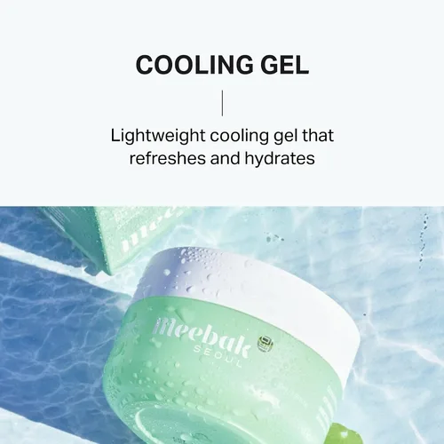 Vista 6 de Meebak Cica Gel hidratante facial Crema de agua ligera hidratante con ácido hialurónico y colágeno vegano Gel refrescante de absorción rápida