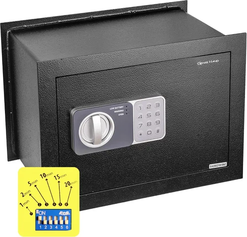 Vista 14 de Genie Hand Caja de seguridad antirobo, apertura controlada con temporizador, bloqueo de clase B, tecnología antirebote y llaves de apertura